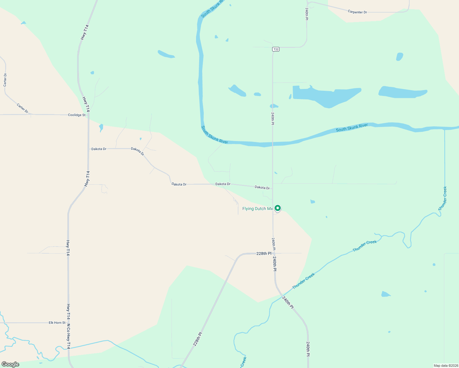 map of restaurants, bars, coffee shops, grocery stores, and more near 2343 Dakota Dr in Pella