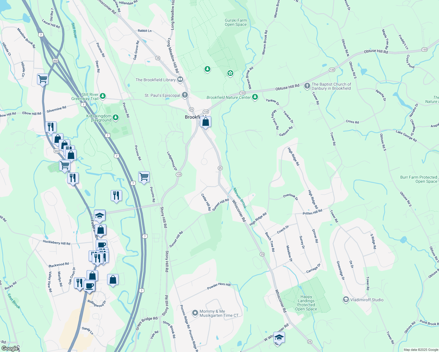 Route 25, Brookfield CT Walk Score