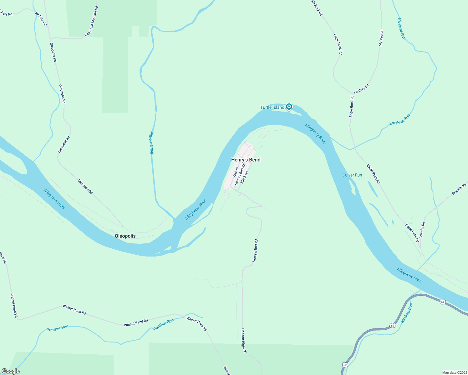 map of restaurants, bars, coffee shops, grocery stores, and more near 100 Hasson Highway in Oil City
