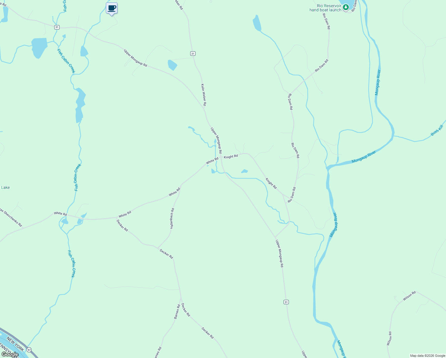 map of restaurants, bars, coffee shops, grocery stores, and more near 635 County Route 31 in Glen Spey