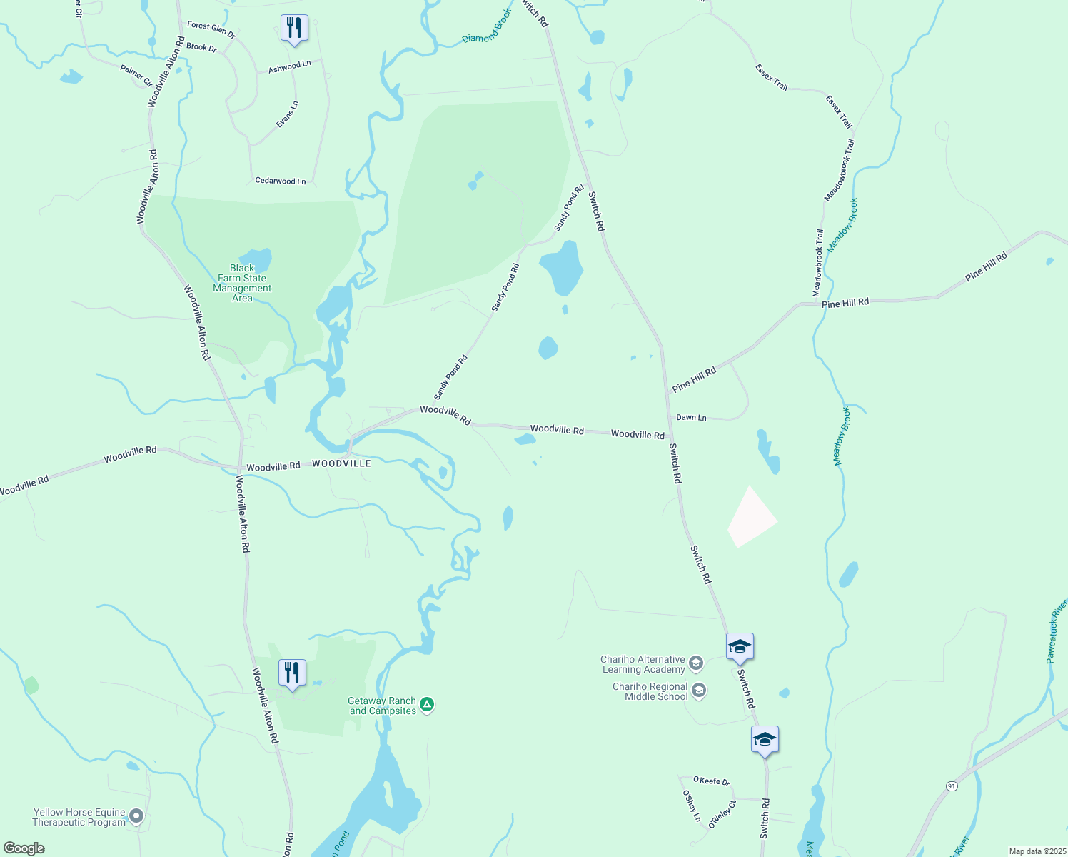 map of restaurants, bars, coffee shops, grocery stores, and more near 39 Woodville Road in Richmond