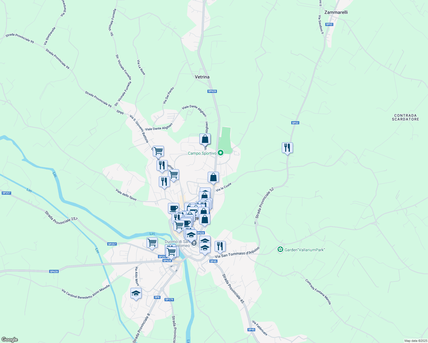 map of restaurants, bars, coffee shops, grocery stores, and more near 5 Piazzale Napoli in Pontecorvo