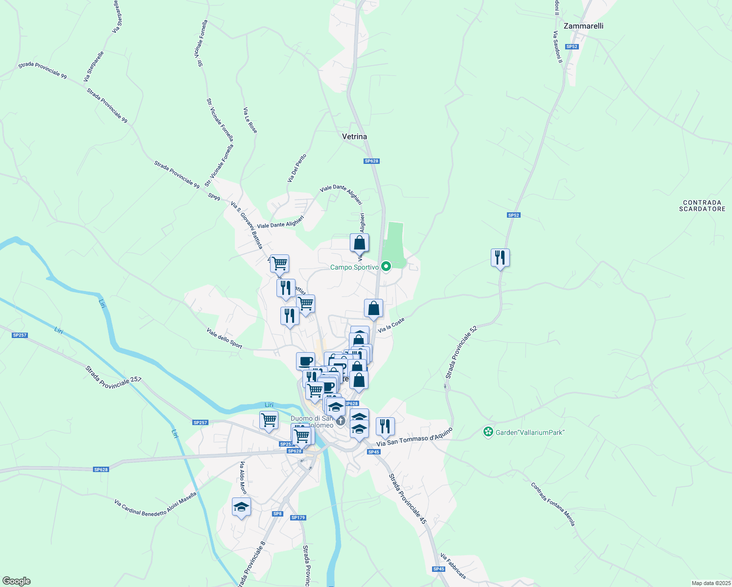 map of restaurants, bars, coffee shops, grocery stores, and more near 5 Piazzale Napoli in Pontecorvo