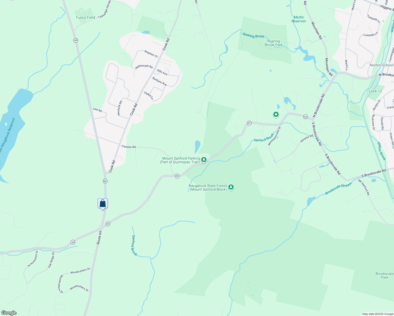 map of restaurants, bars, coffee shops, grocery stores, and more near 1200 Mountain Road in Prospect