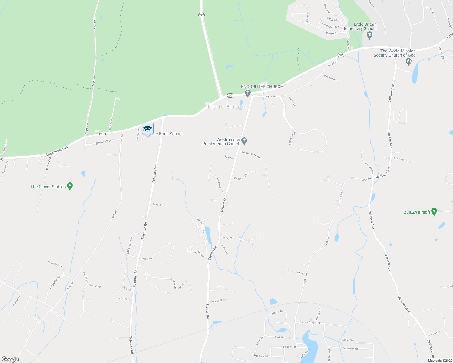 map of restaurants, bars, coffee shops, grocery stores, and more near 521 Station Road in Rock Tavern