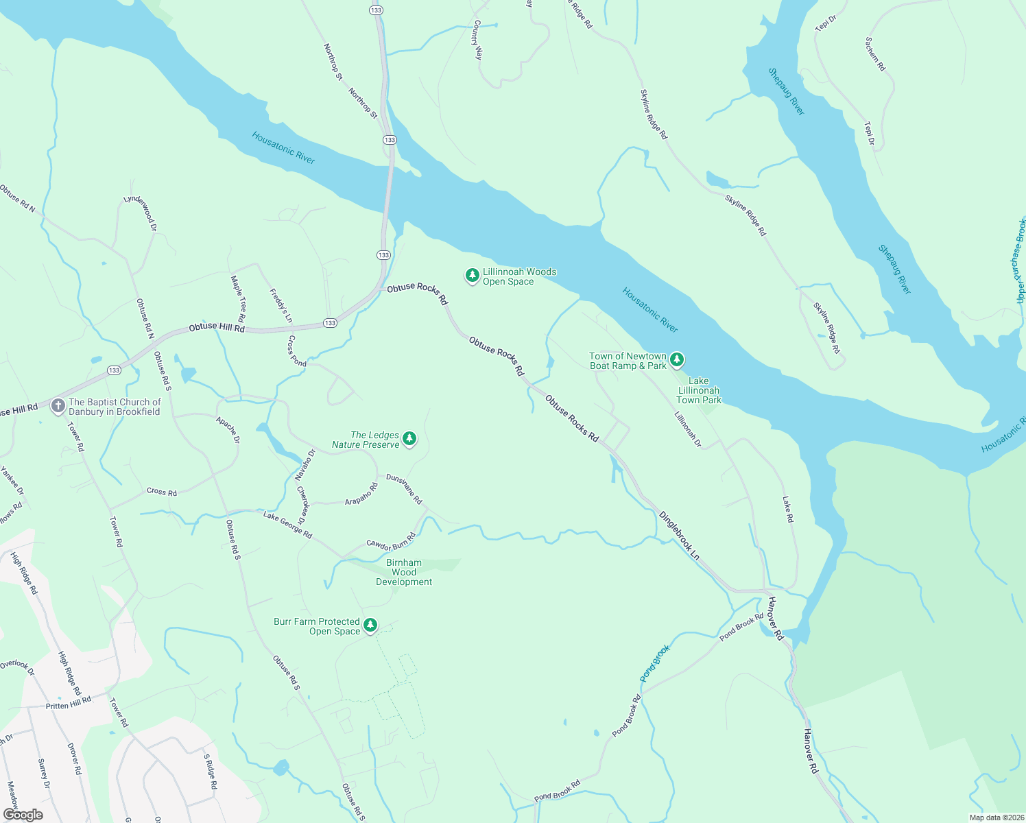 map of restaurants, bars, coffee shops, grocery stores, and more near 29 Obtuse Rocks Road in Brookfield