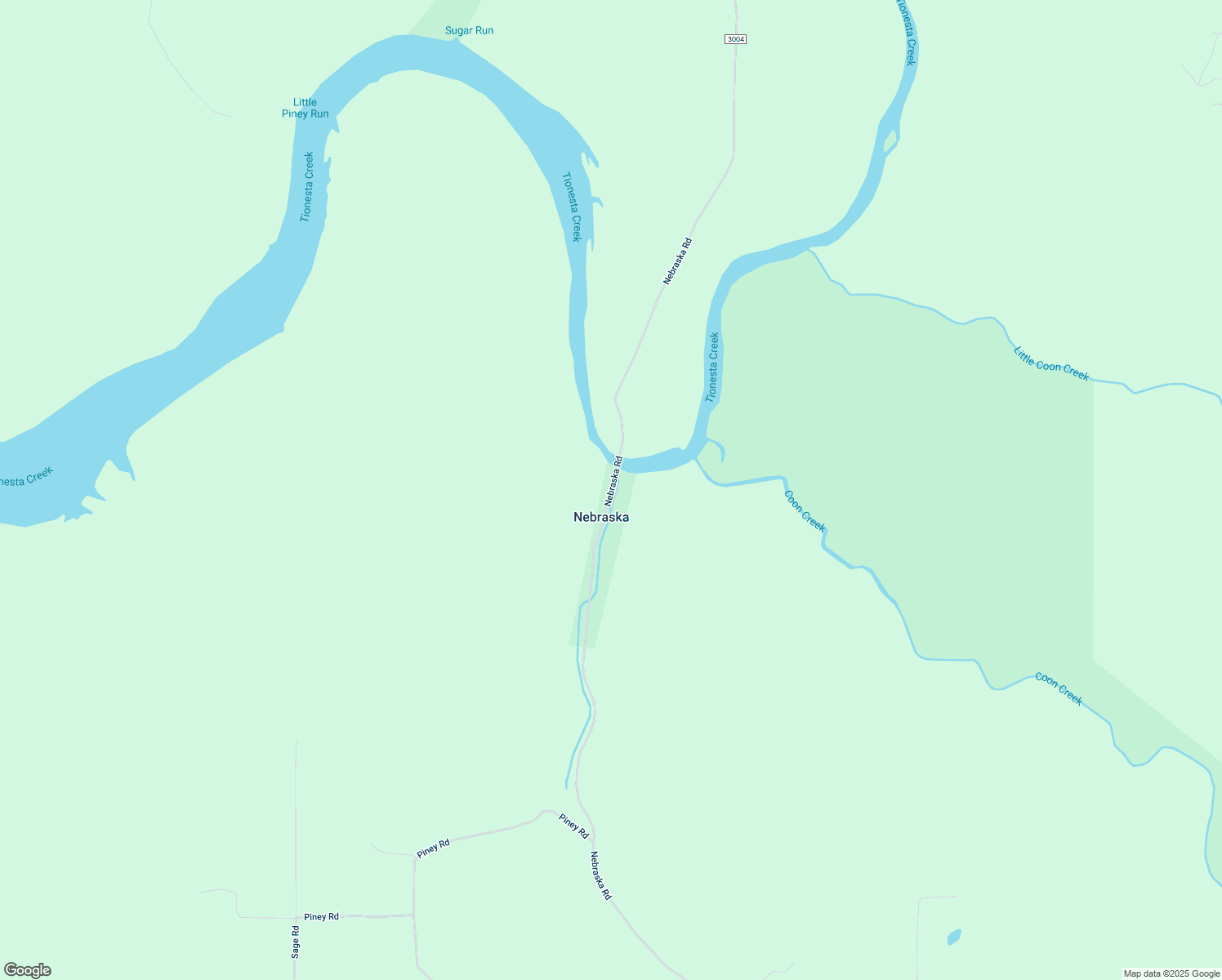 map of restaurants, bars, coffee shops, grocery stores, and more near Nebraska Road in Tionesta