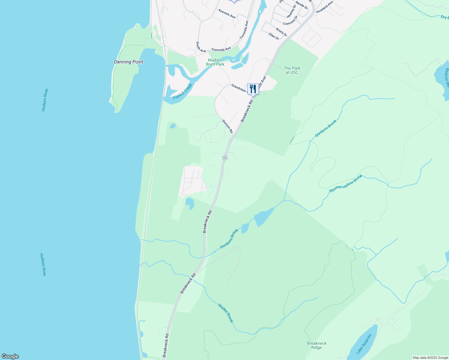 map of restaurants, bars, coffee shops, grocery stores, and more near 508 New York 9D in Beacon