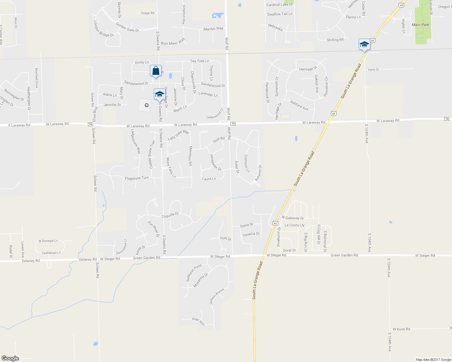 map of restaurants, bars, coffee shops, grocery stores, and more near 11249 Laura Lane in Frankfort
