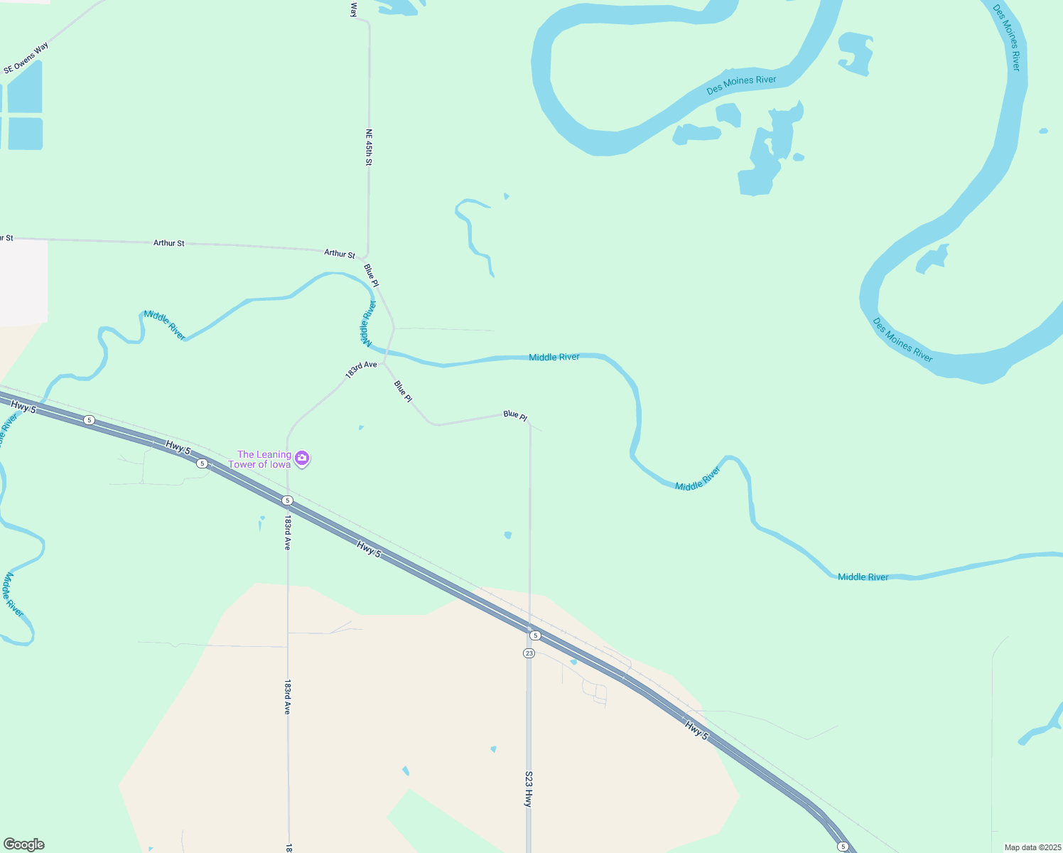 map of restaurants, bars, coffee shops, grocery stores, and more near State Highway 23 in Warren County