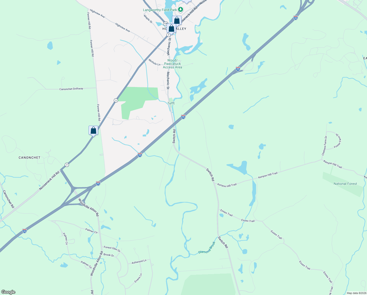 map of restaurants, bars, coffee shops, grocery stores, and more near 116 Switch Road in Richmond