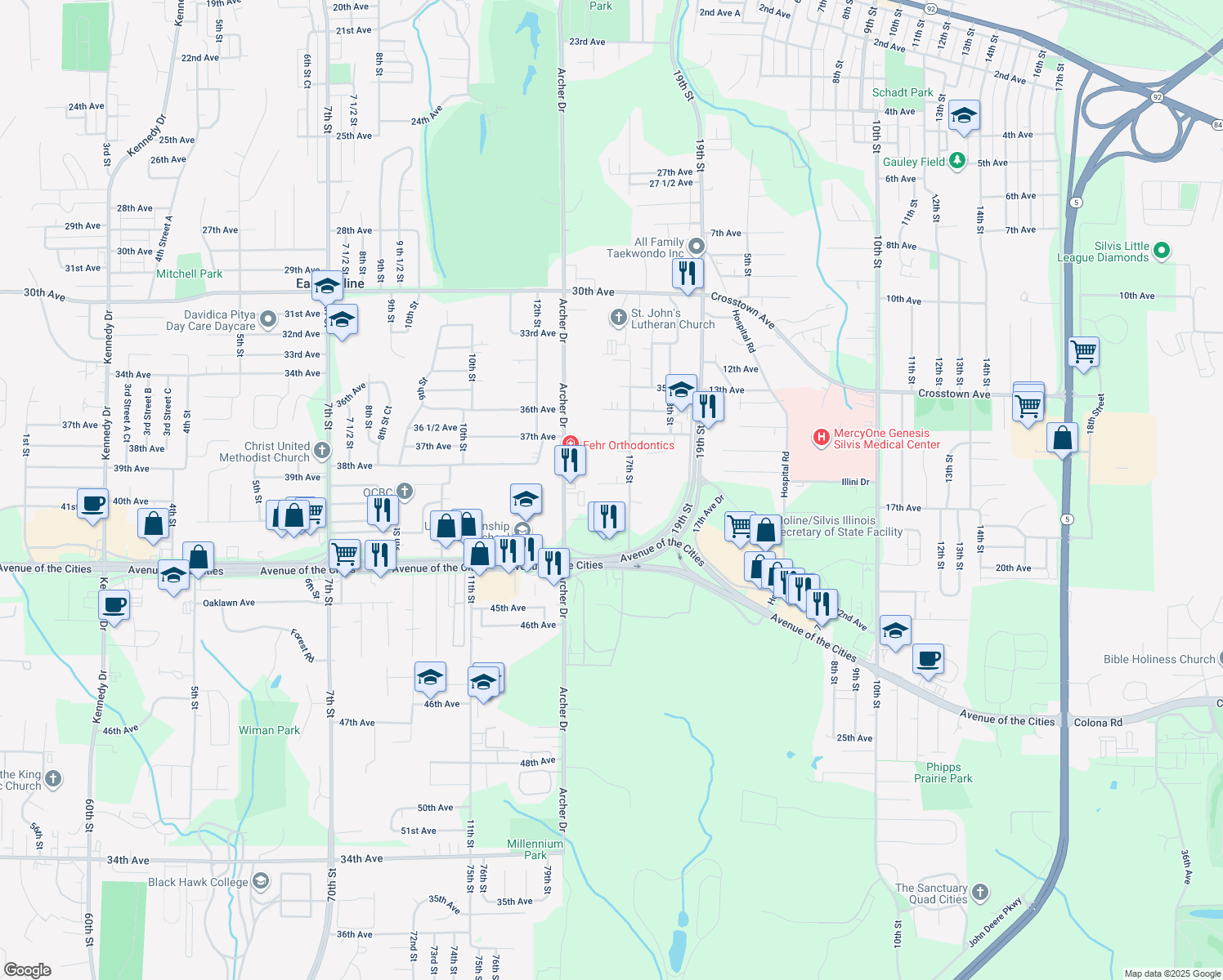 1608 39th Avenue, East Moline IL Walk Score