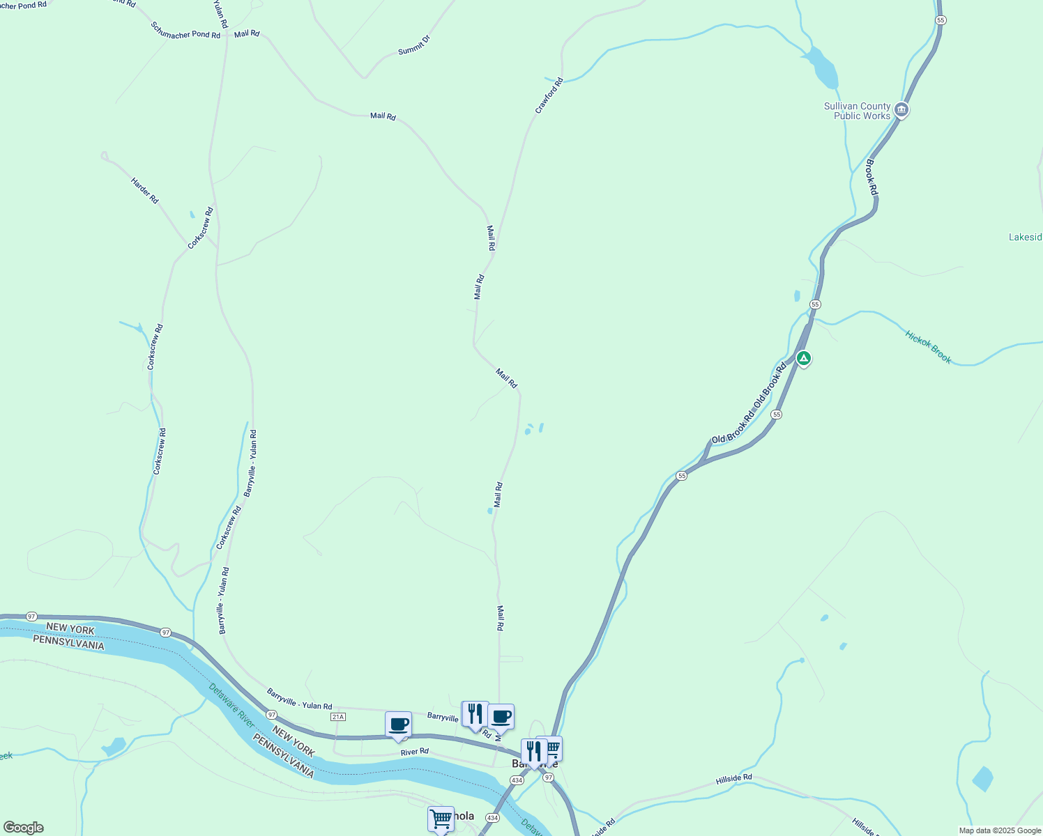 99 Mail Rd, Barryville NY Walk Score