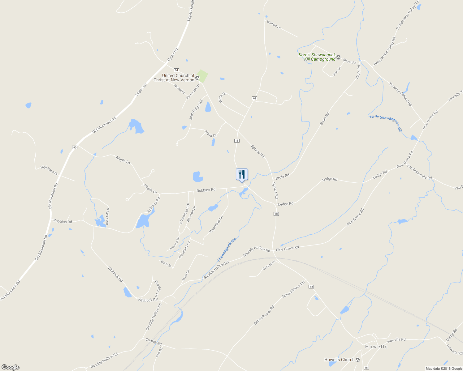 map of restaurants, bars, coffee shops, grocery stores, and more near 22 Robbins Road in Middletown