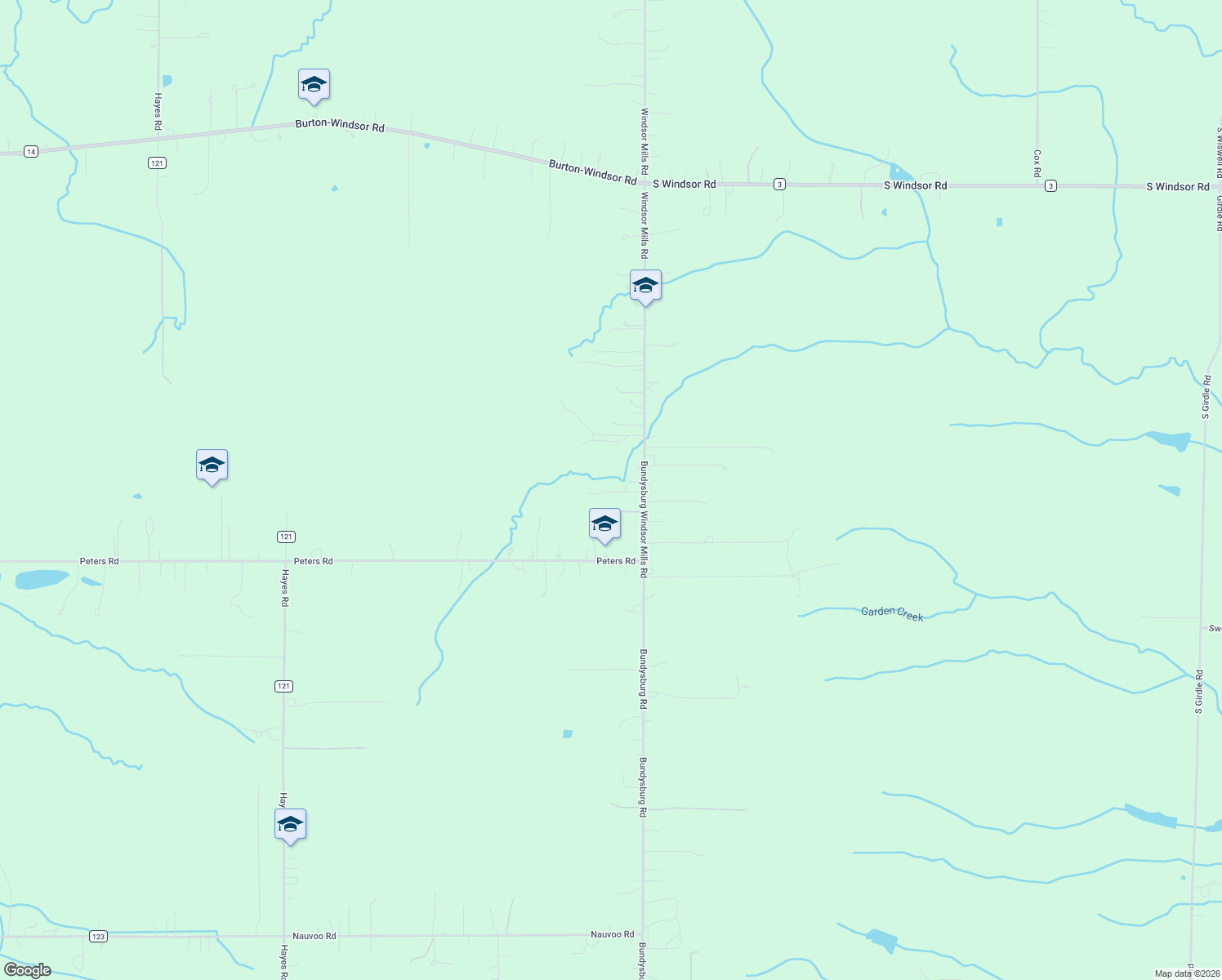 map of restaurants, bars, coffee shops, grocery stores, and more near 13670 Bundysburg Rd in Middlefield