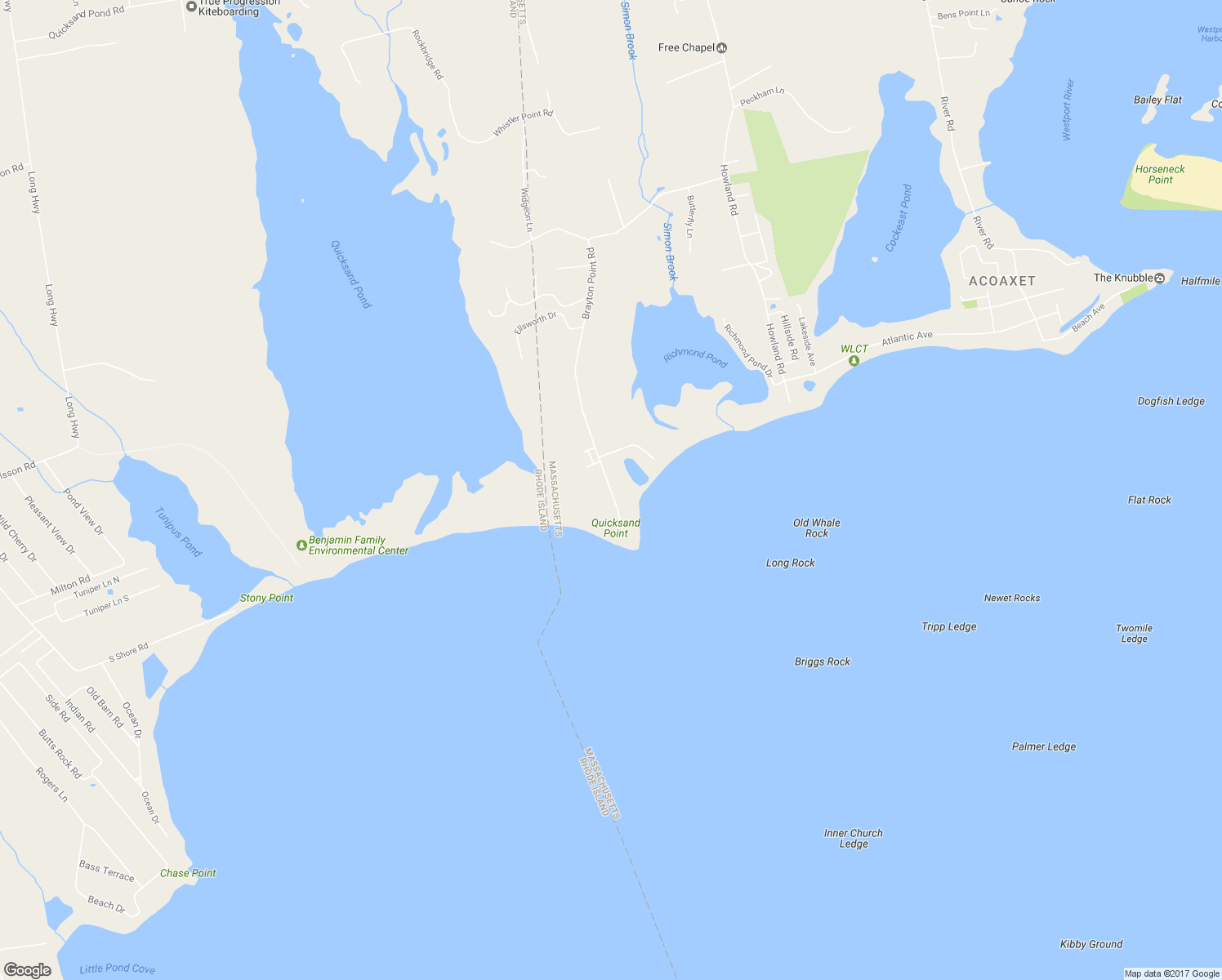 map of restaurants, bars, coffee shops, grocery stores, and more near 298 Brayton Point Road in Westport