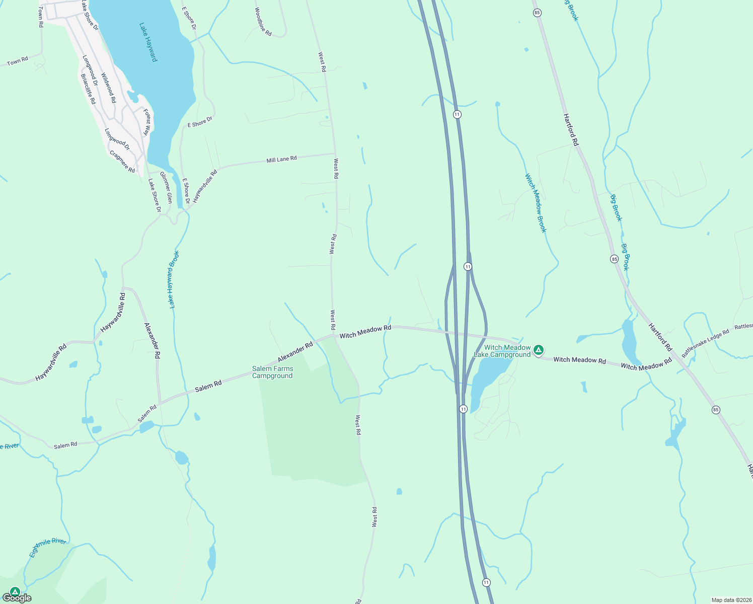 map of restaurants, bars, coffee shops, grocery stores, and more near 290 Witch Meadow Road in Salem