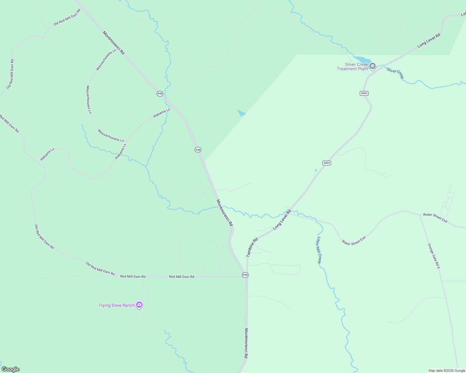 map of restaurants, bars, coffee shops, grocery stores, and more near 5674 Montmorenci Road in Ridgway