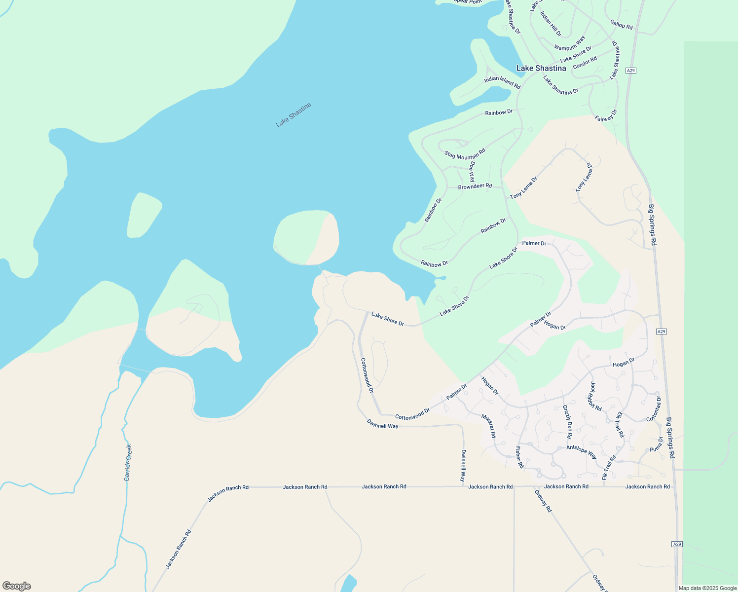 map of restaurants, bars, coffee shops, grocery stores, and more near 17917 Lake Shore Drive in Weed