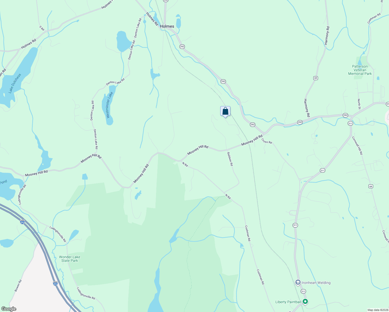map of restaurants, bars, coffee shops, grocery stores, and more near 395 Mooney Hill Road in Patterson
