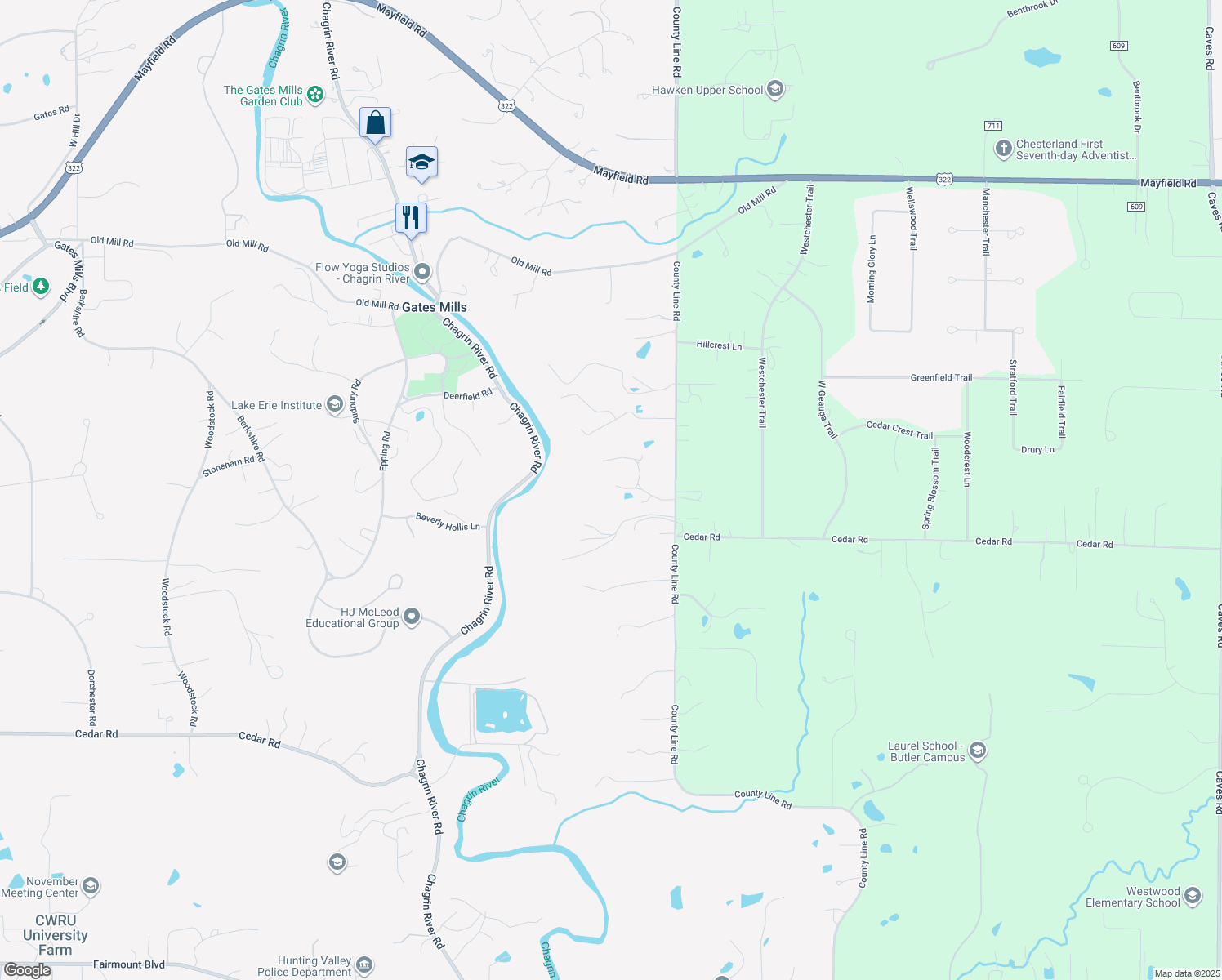 1820 County Line Road, Gates Mills OH Walk Score