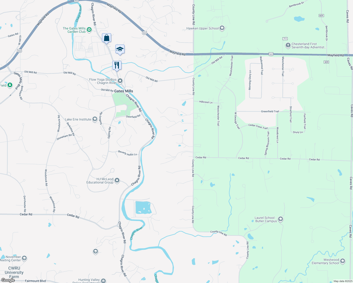 1820 County Line Road, Gates Mills OH Walk Score
