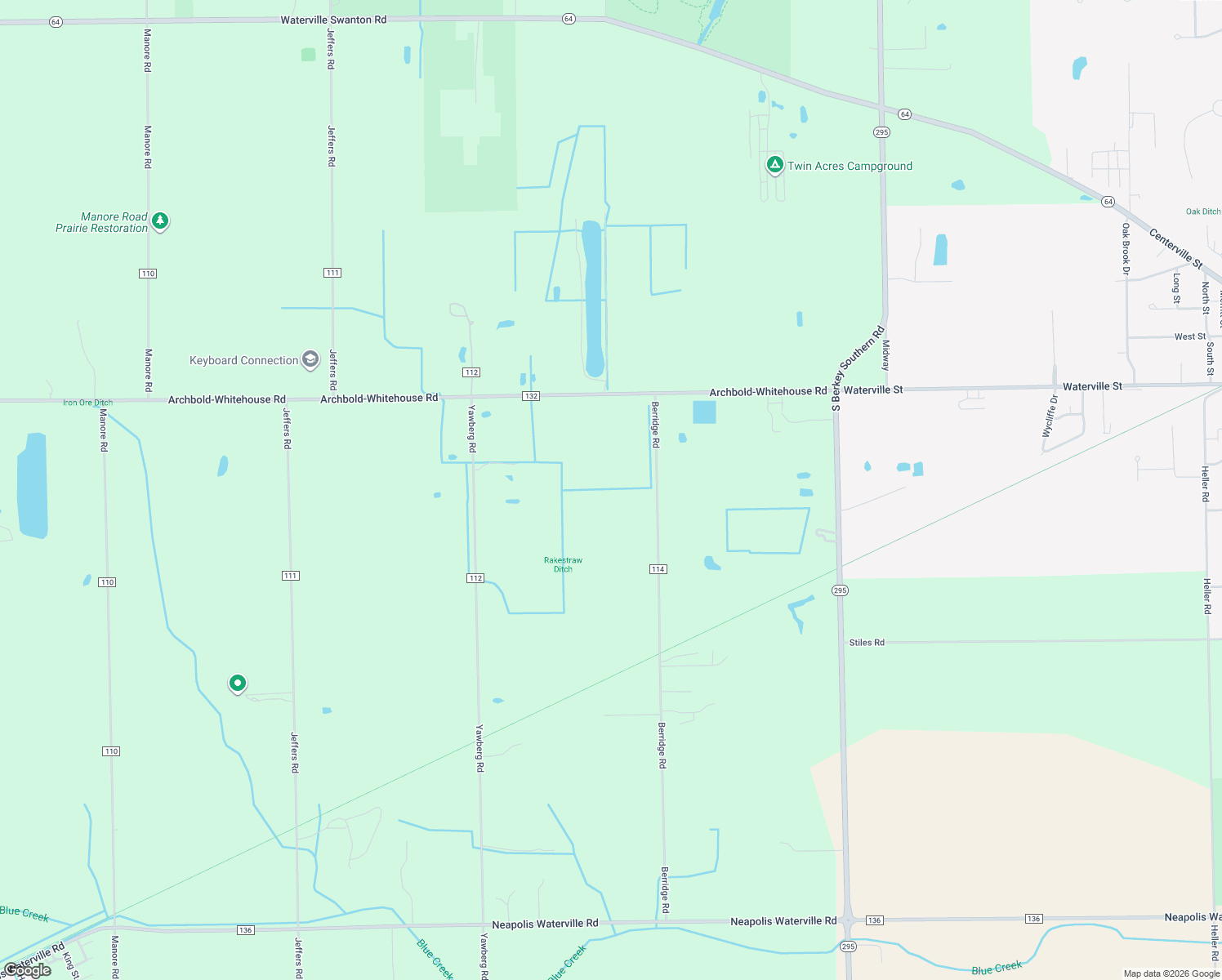 map of restaurants, bars, coffee shops, grocery stores, and more near 7022 Berridge Rd in Whitehouse