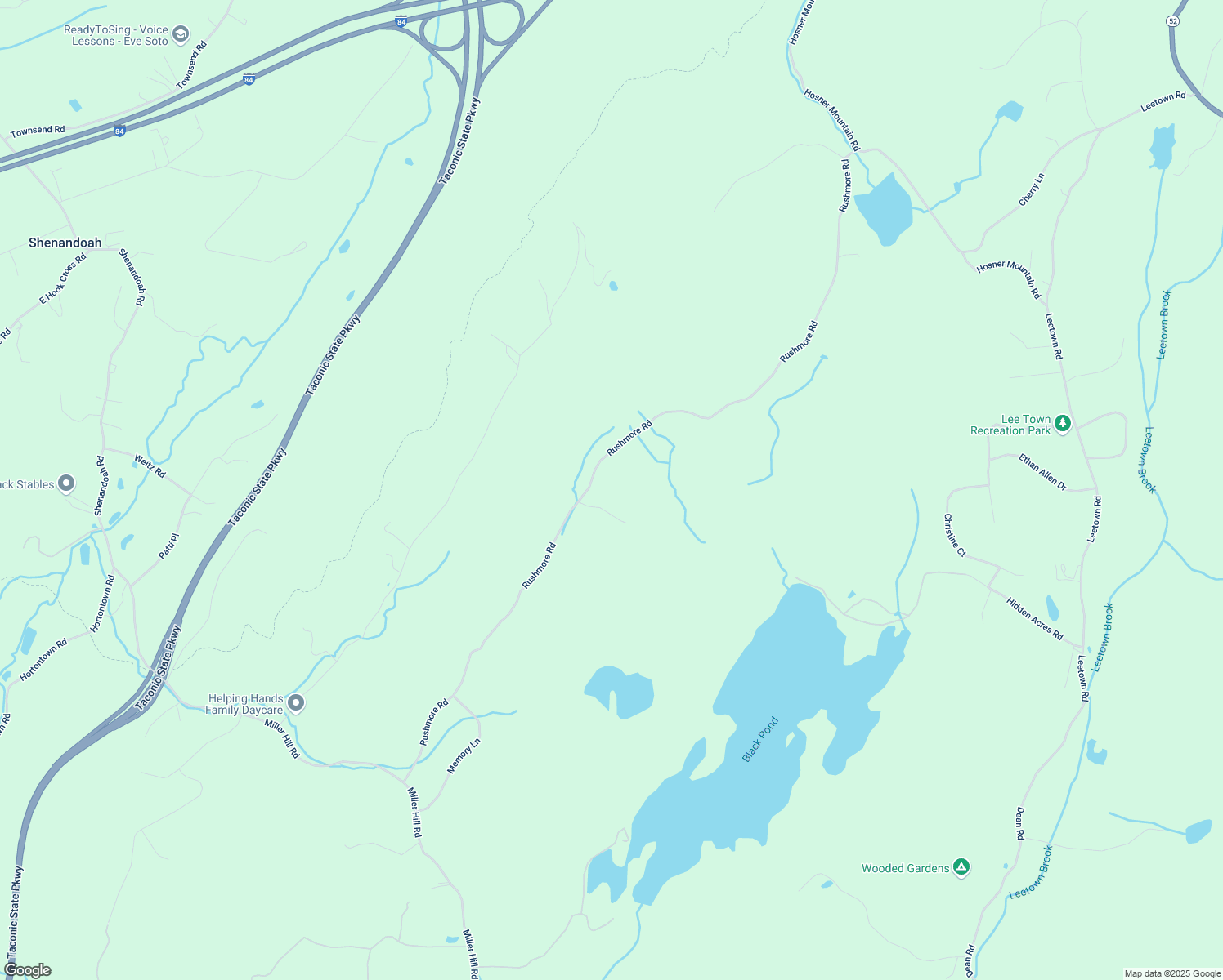 map of restaurants, bars, coffee shops, grocery stores, and more near 221 Rushmore Road in Stormville