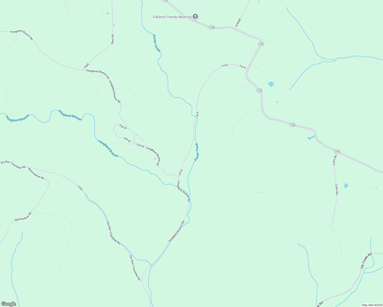 map of restaurants, bars, coffee shops, grocery stores, and more near 2154 Hoagland Branch Road in Shunk
