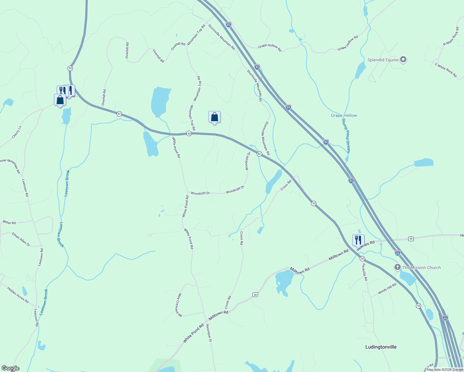 map of restaurants, bars, coffee shops, grocery stores, and more near 6 Jamie Lane in Stormville