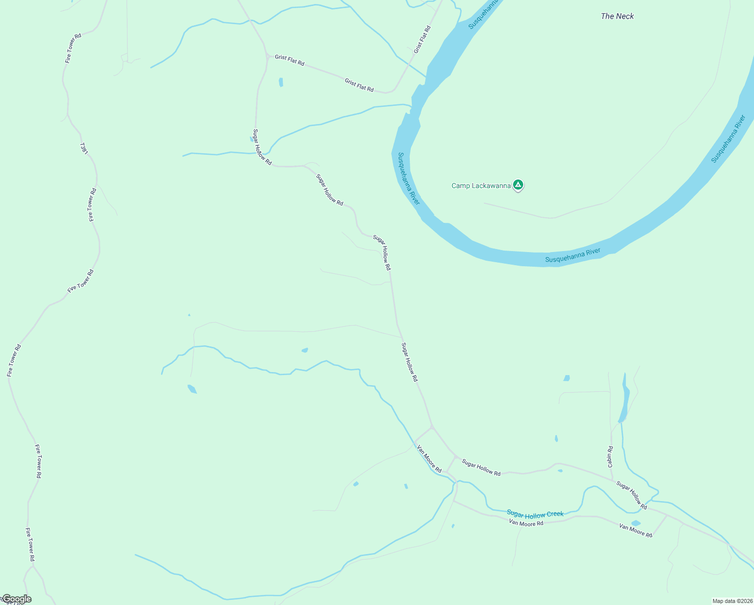 map of restaurants, bars, coffee shops, grocery stores, and more near 915 Sugar Hollow Road in Tunkhannock