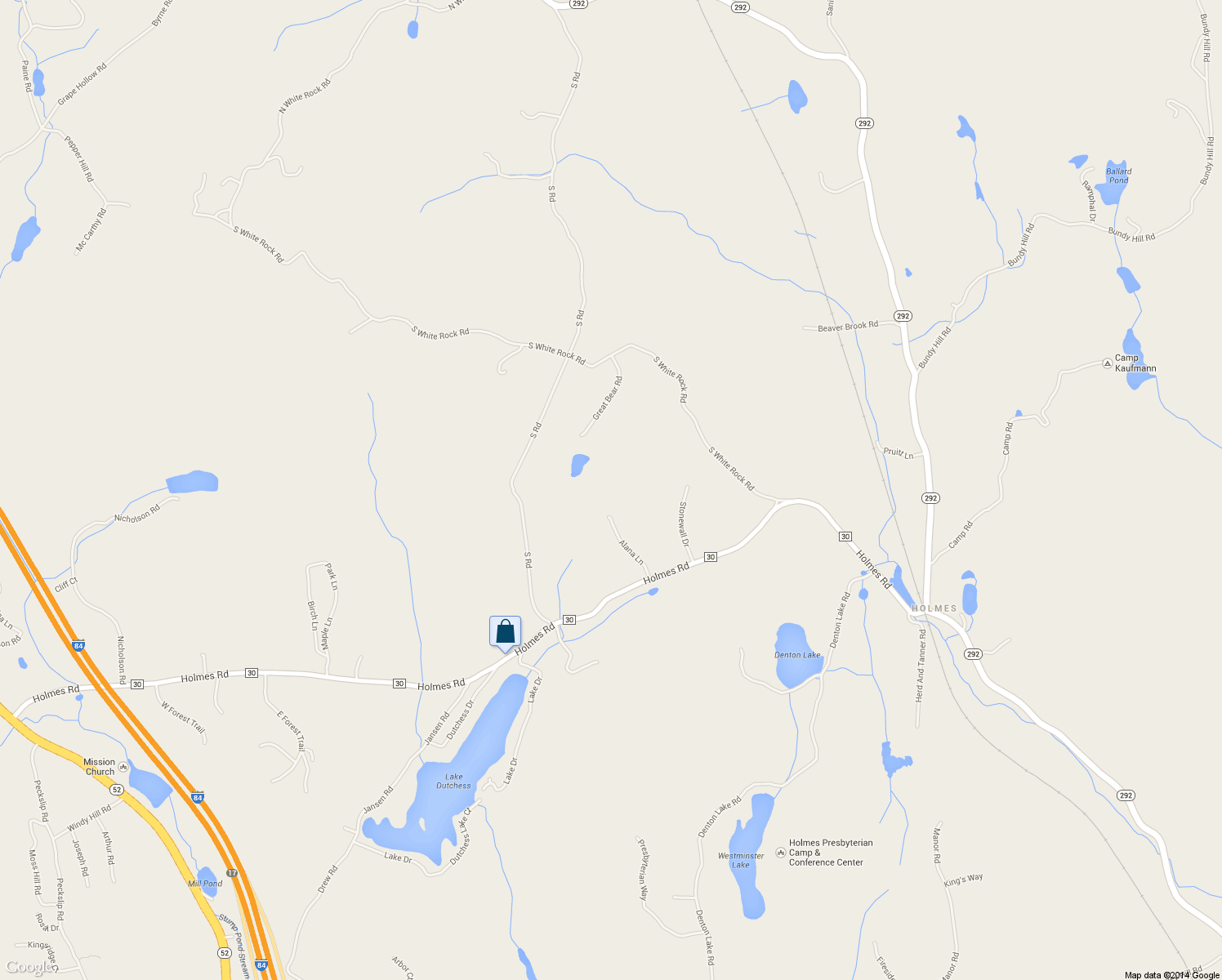 map of restaurants, bars, coffee shops, grocery stores, and more near 20 Alana Lane in Holmes