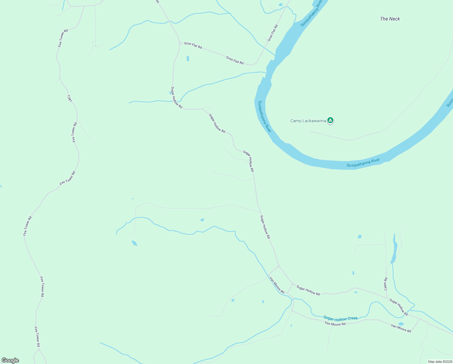 map of restaurants, bars, coffee shops, grocery stores, and more near 915 Sugar Hollow Road in Tunkhannock