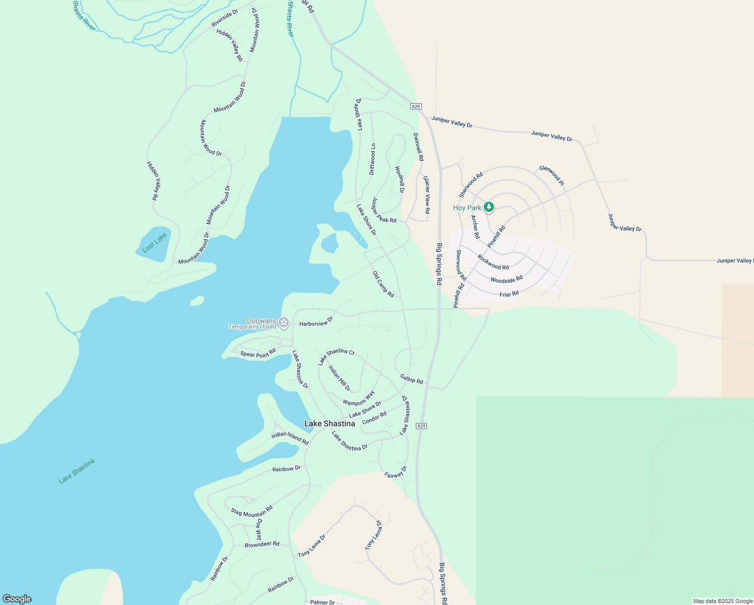 map of restaurants, bars, coffee shops, grocery stores, and more near 15608 Mountain Court in Weed