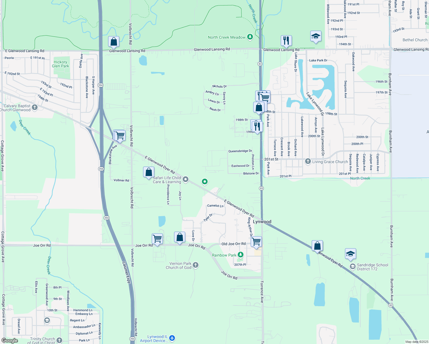 map of restaurants, bars, coffee shops, grocery stores, and more near 2060 Bilstone Drive in Lynwood