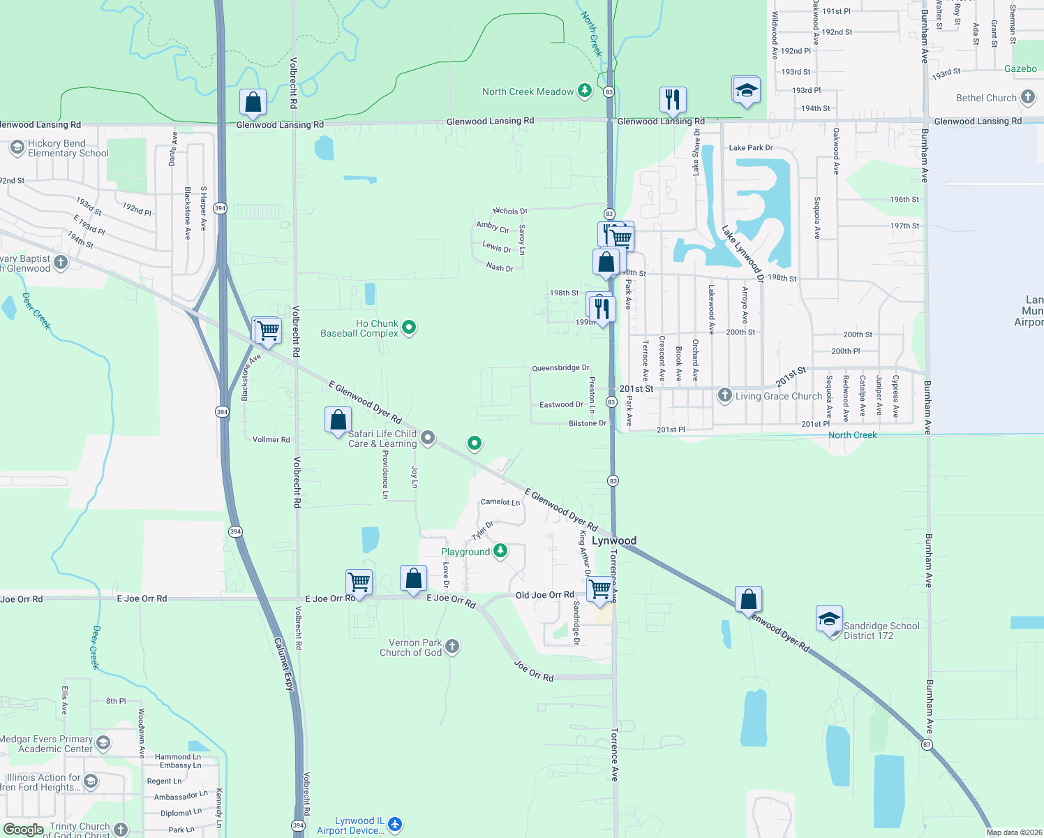 map of restaurants, bars, coffee shops, grocery stores, and more near 2148 Bilstone Drive in Lynwood