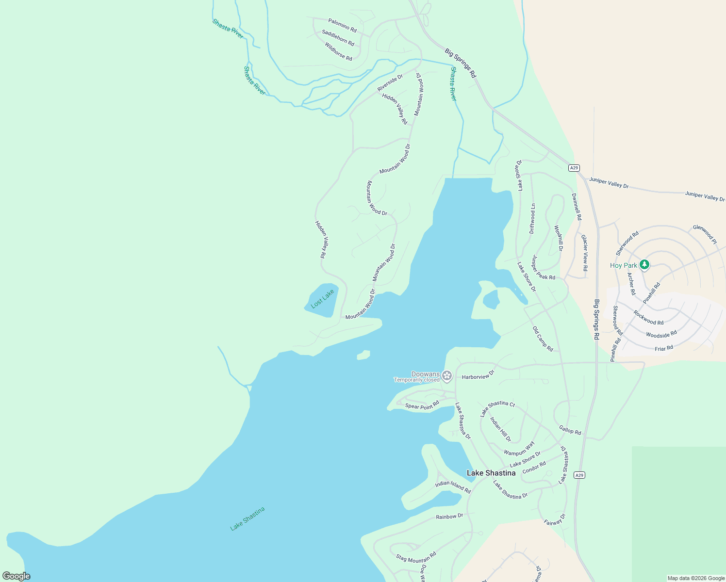 map of restaurants, bars, coffee shops, grocery stores, and more near 15123-15129 Pawnee Rock Road in Weed