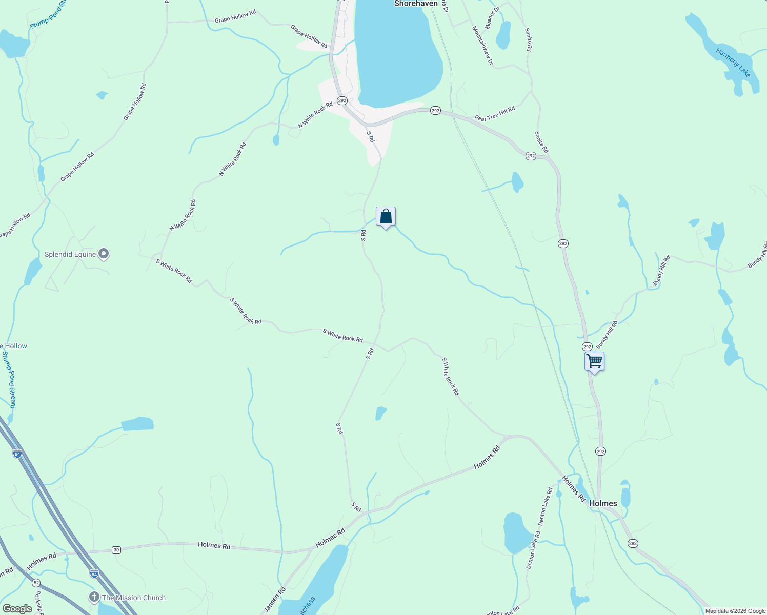 map of restaurants, bars, coffee shops, grocery stores, and more near 192 South Road in Holmes