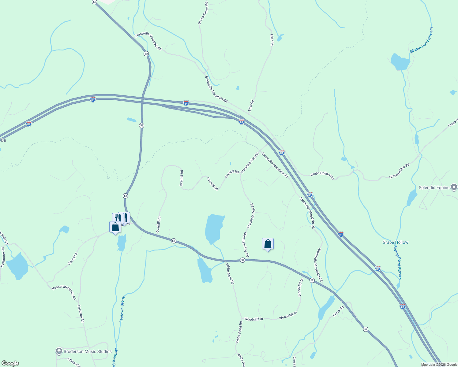 map of restaurants, bars, coffee shops, grocery stores, and more near 280 Overhill Rd in Stormville