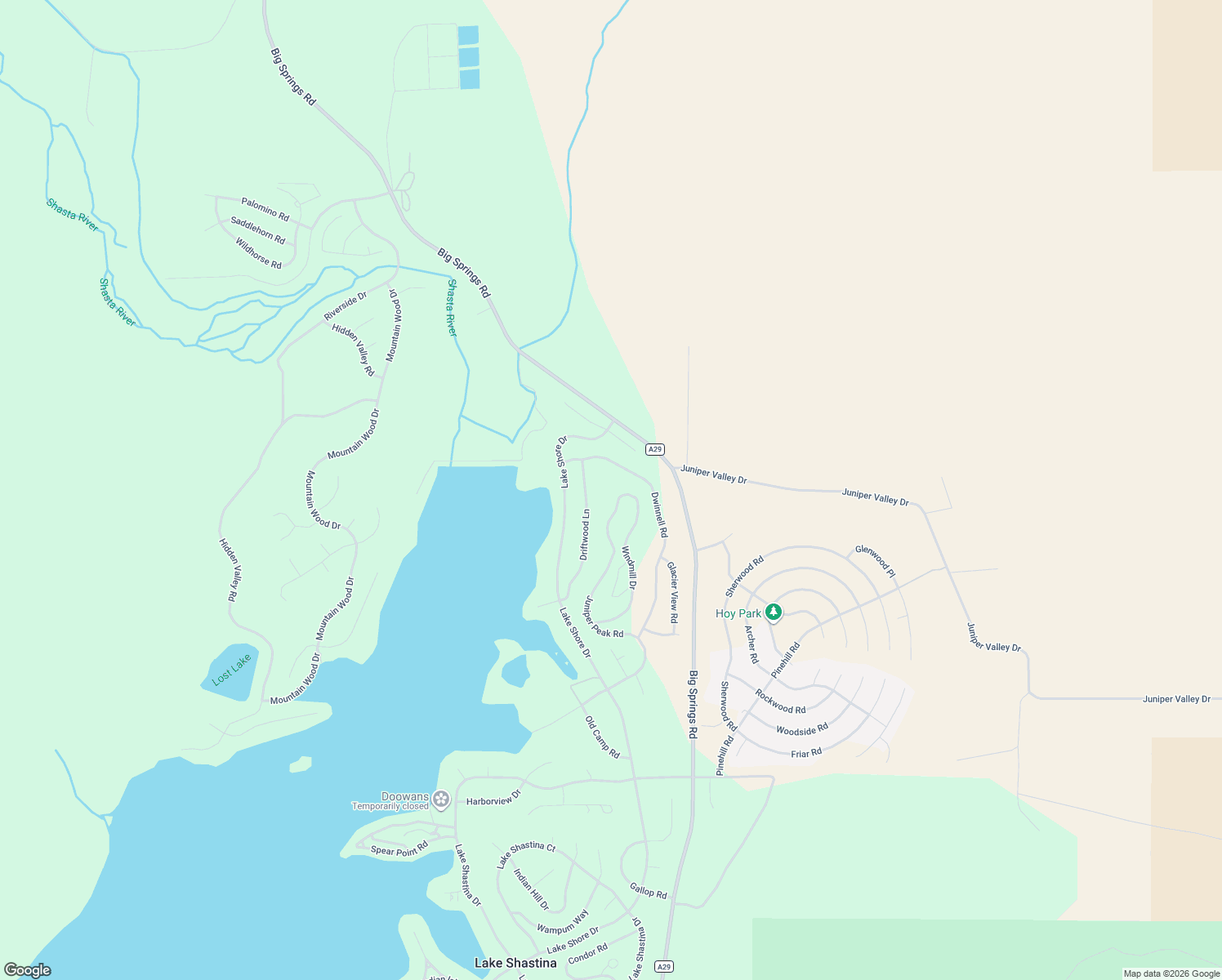 map of restaurants, bars, coffee shops, grocery stores, and more near 14933 Juniper Peak Road in Weed