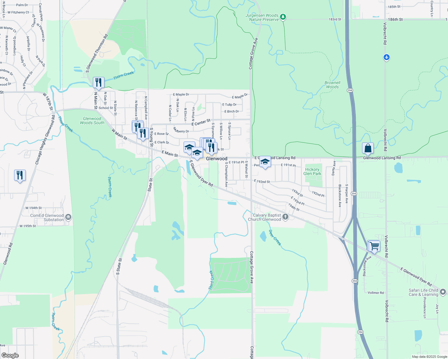 19154 South Champlain Avenue, Glenwood IL Walk Score