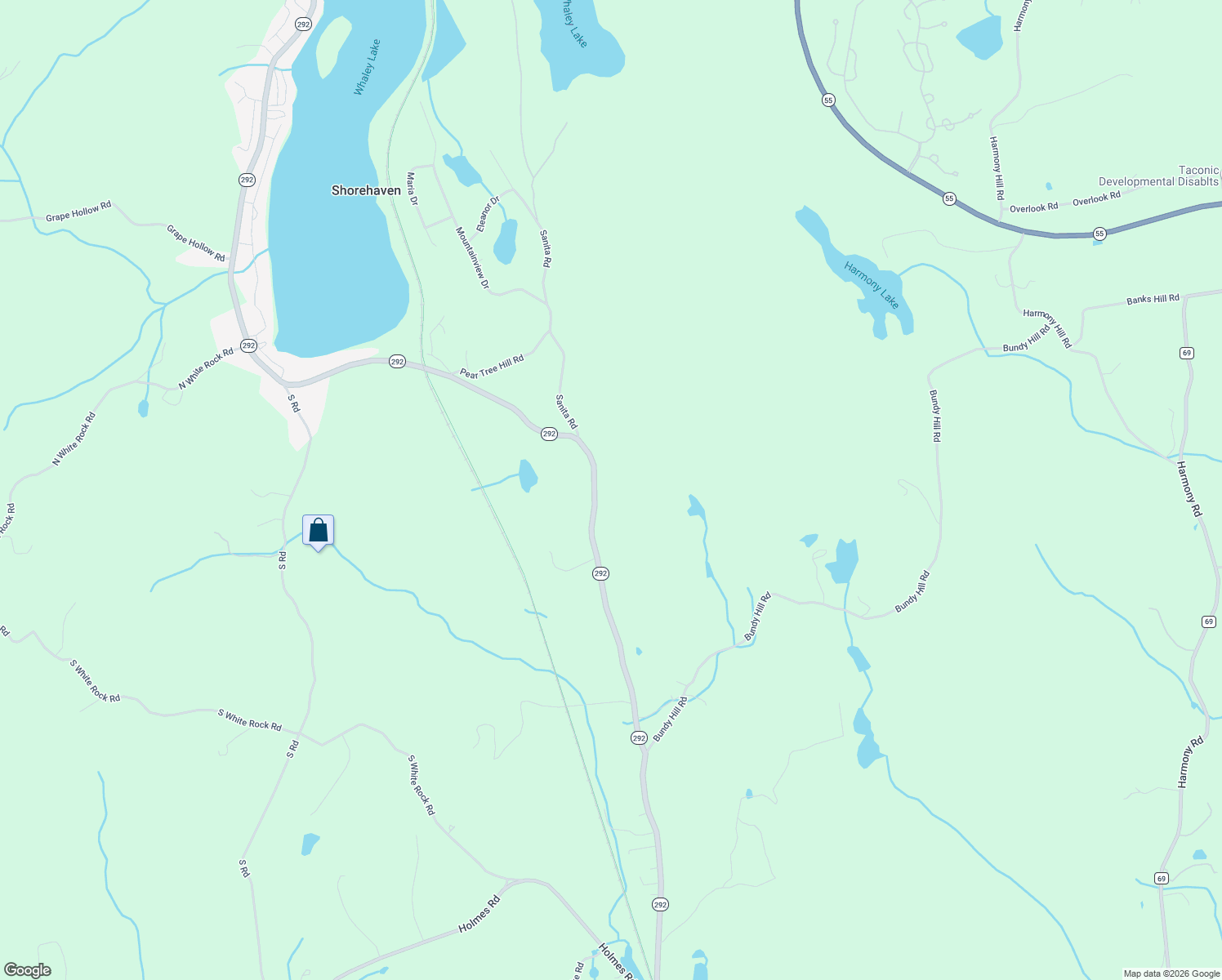 map of restaurants, bars, coffee shops, grocery stores, and more near 750 New York 292 in Holmes