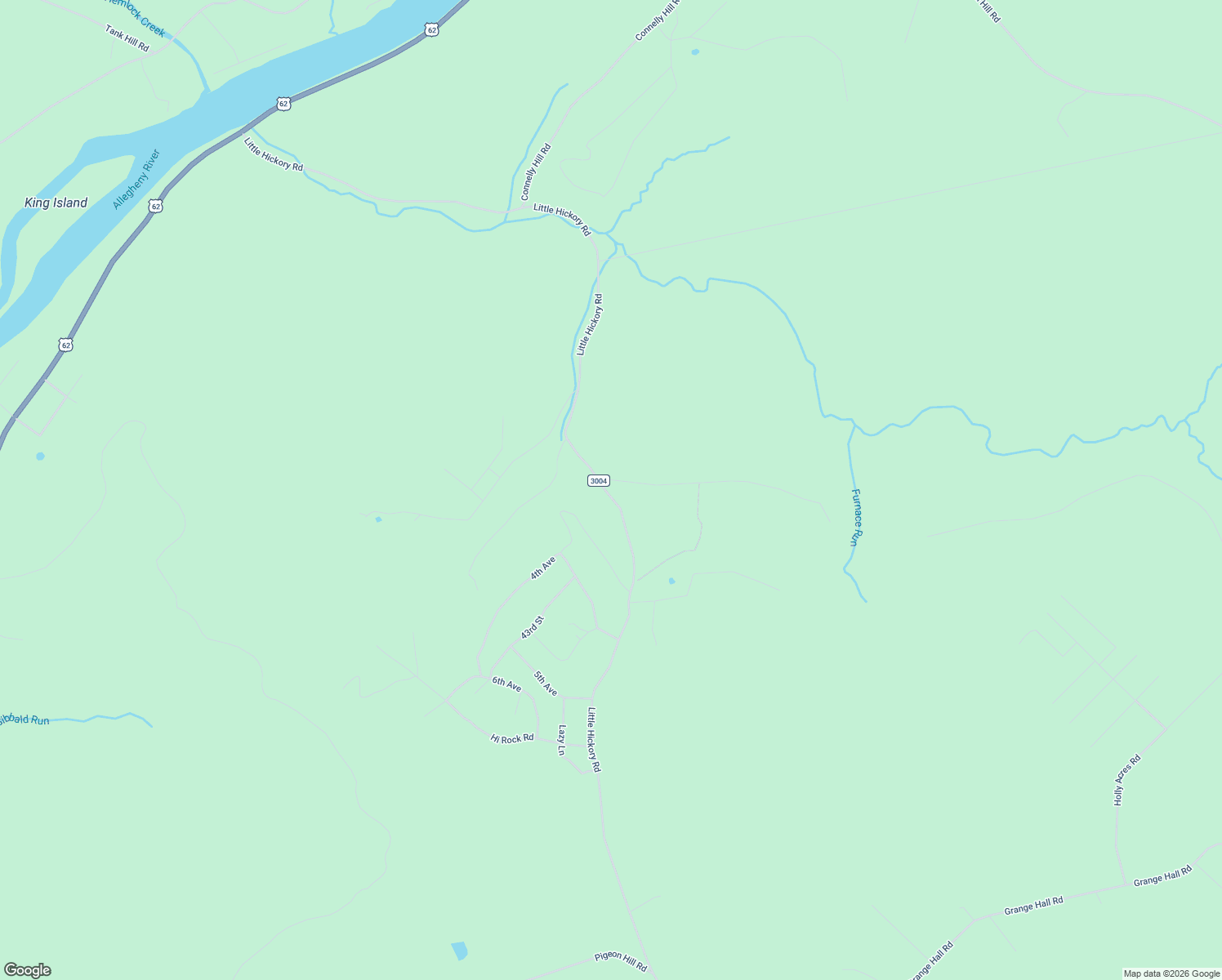 map of restaurants, bars, coffee shops, grocery stores, and more near 4046 Little Hickory Road in Tionesta