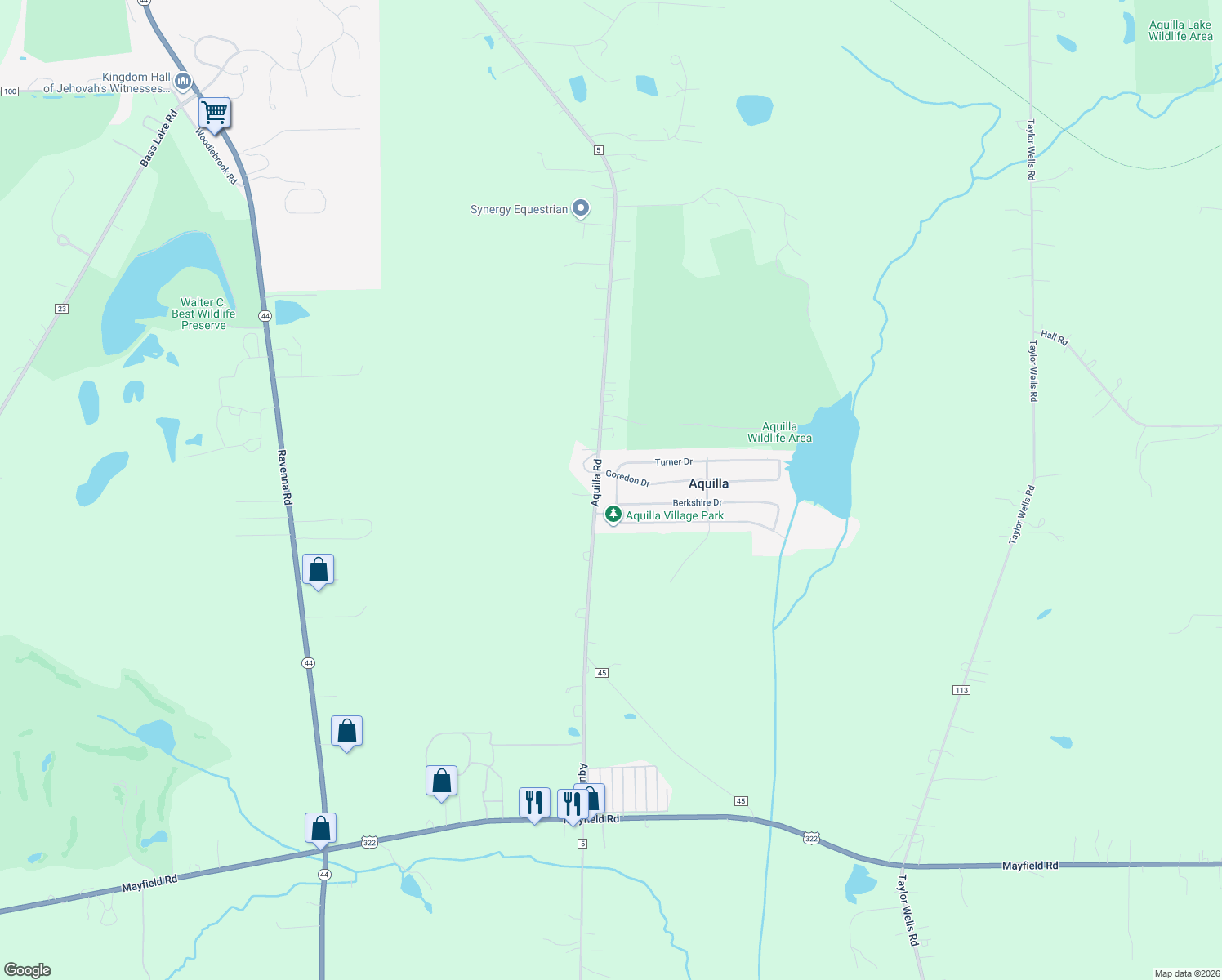 map of restaurants, bars, coffee shops, grocery stores, and more near 68 Turner Dr in Chardon