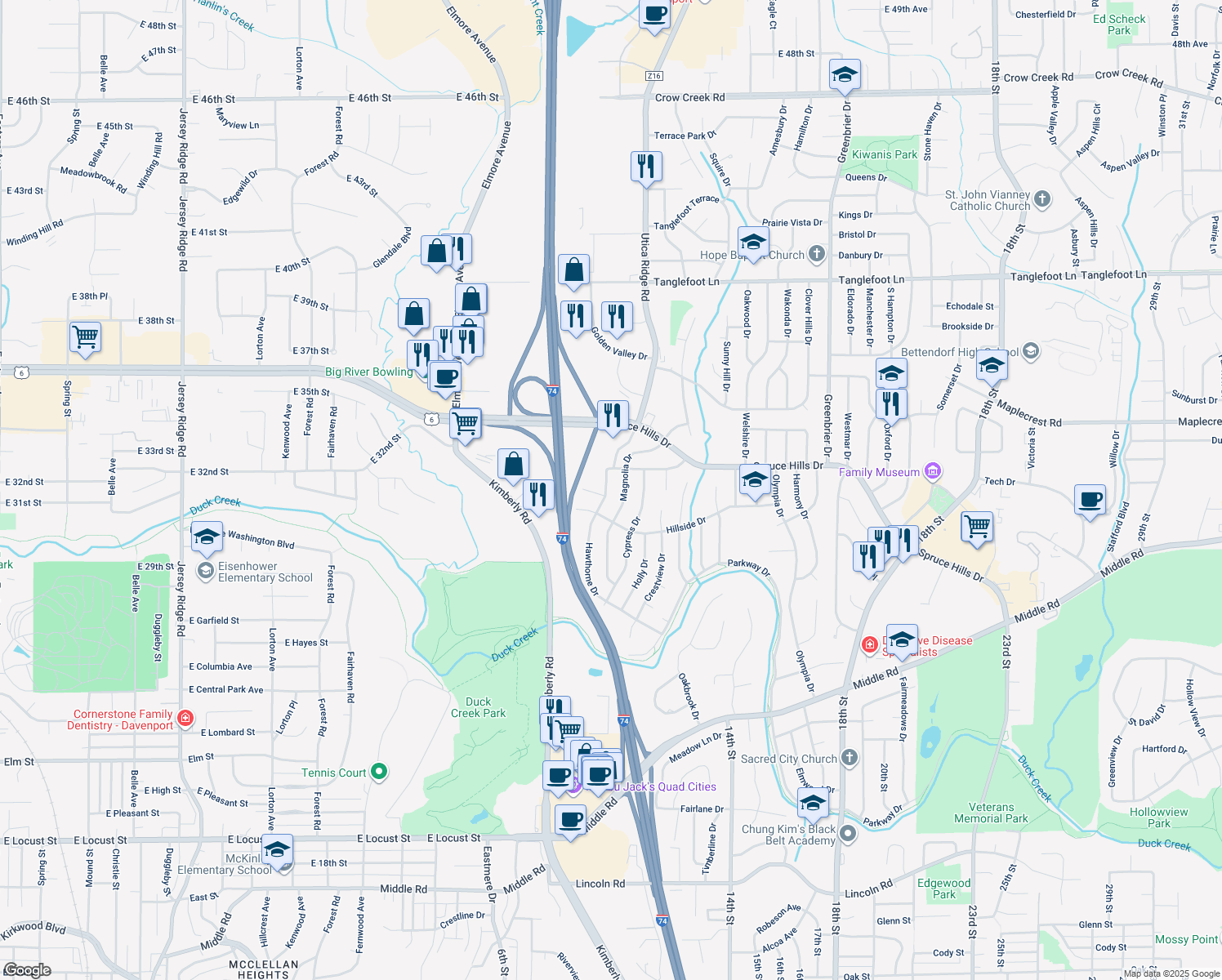 2901 Hawthorne Drive, Bettendorf IA Walk Score