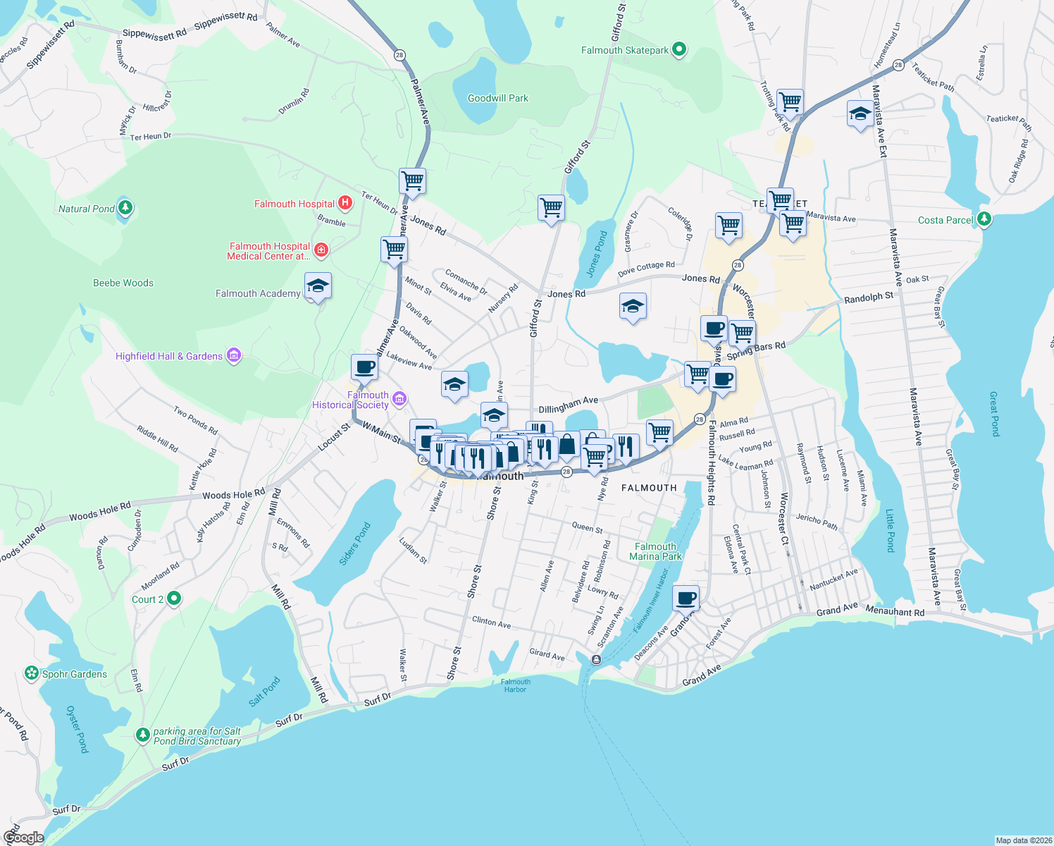 84 Gifford Street, Falmouth MA Walk Score