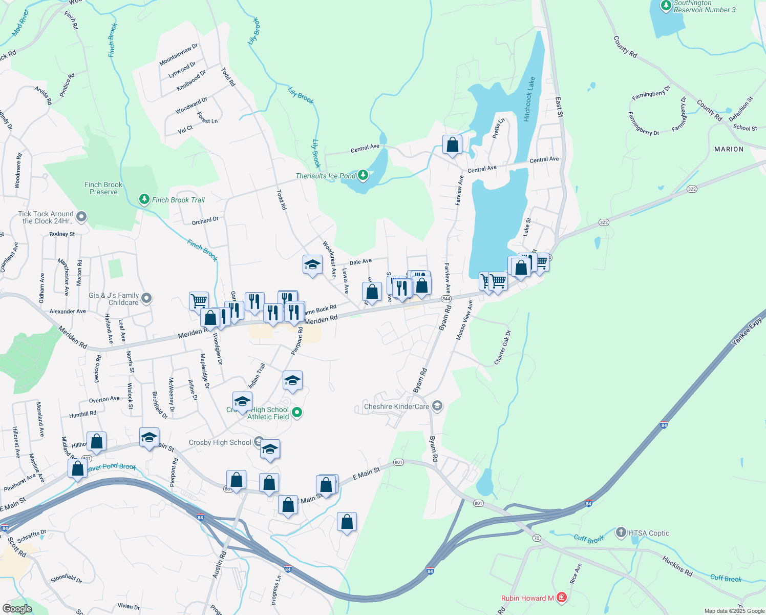 Meriden Road, Wolcott CT Walk Score