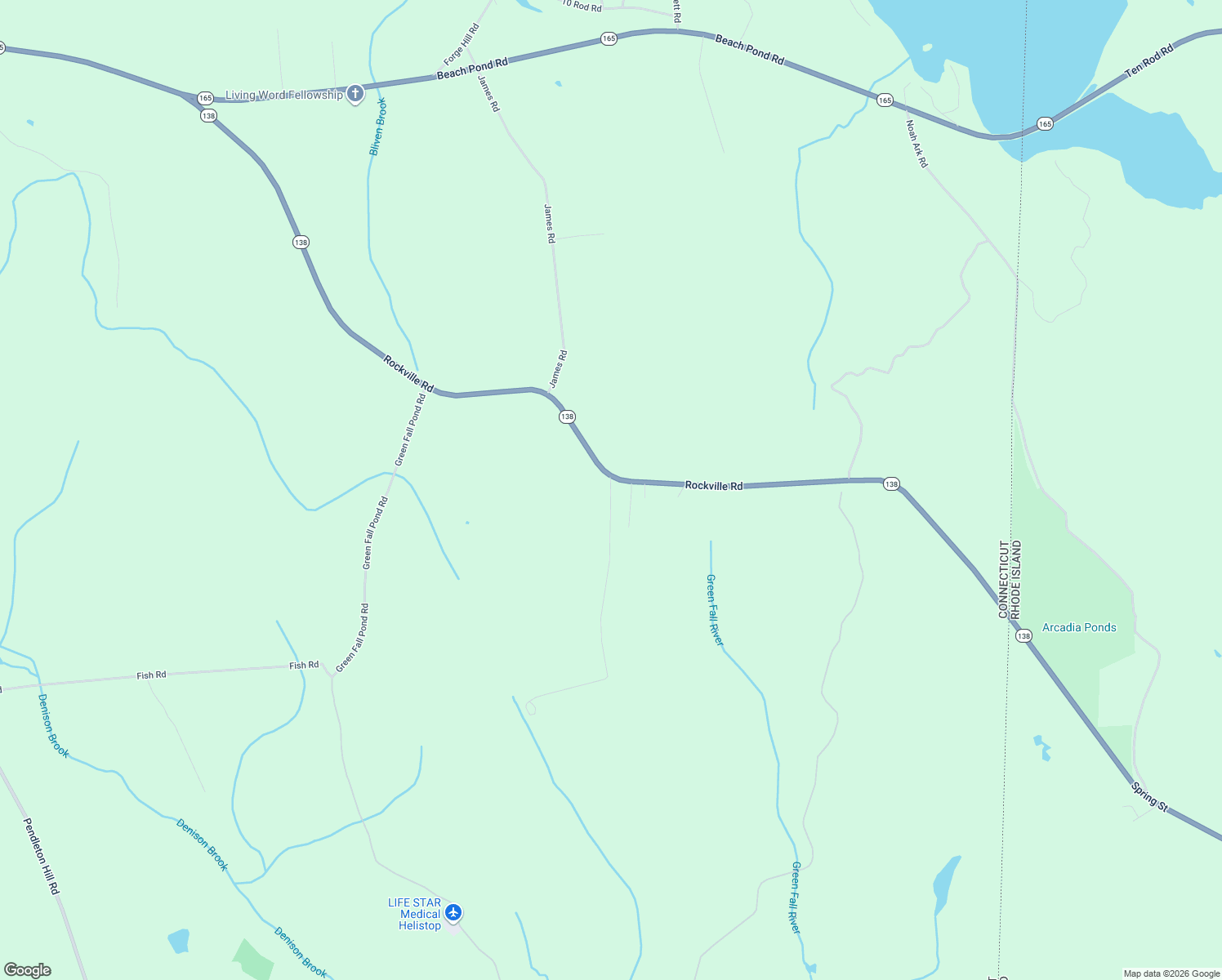 map of restaurants, bars, coffee shops, grocery stores, and more near 14 Tarklin Hill Rd in Voluntown