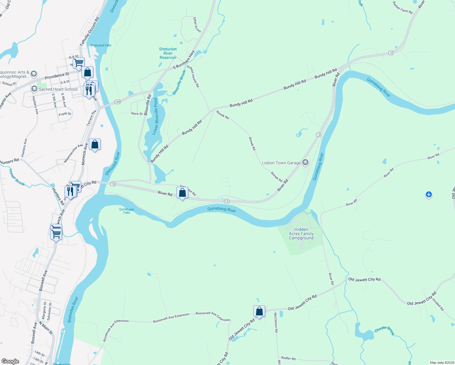 map of restaurants, bars, coffee shops, grocery stores, and more near 5 Tunnel Hill Court in Lisbon