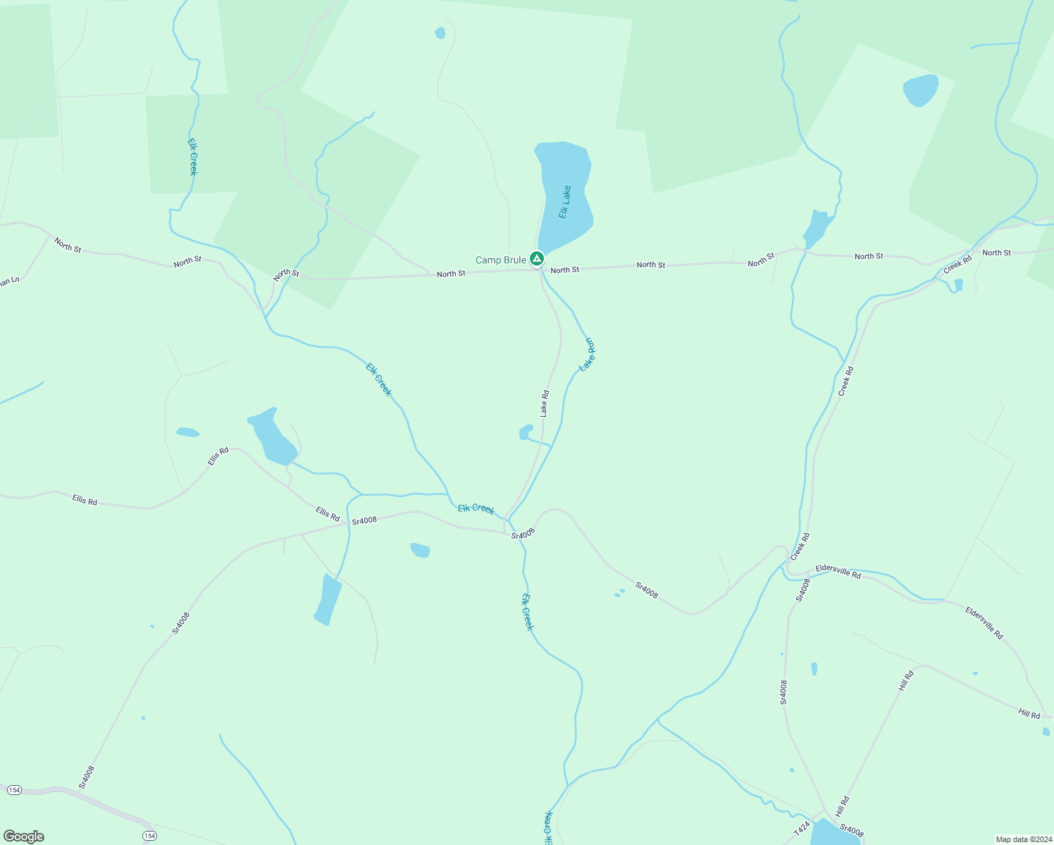 map of restaurants, bars, coffee shops, grocery stores, and more near Lake Road in Forksville